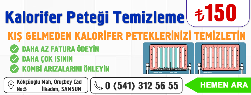 kalorifer peteği temizleme samsun